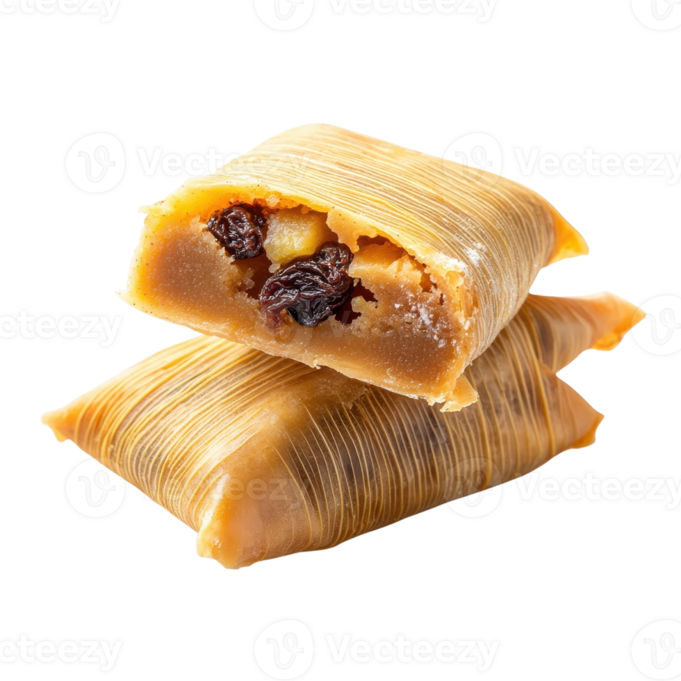 Sweet Tamales Mexican Dessert Food on transparent background. png