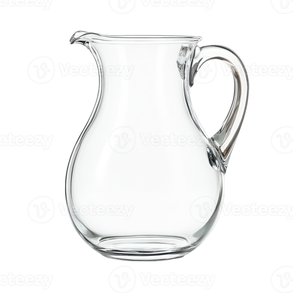Refreshing Water Pitcher Close Up on transparent background. png