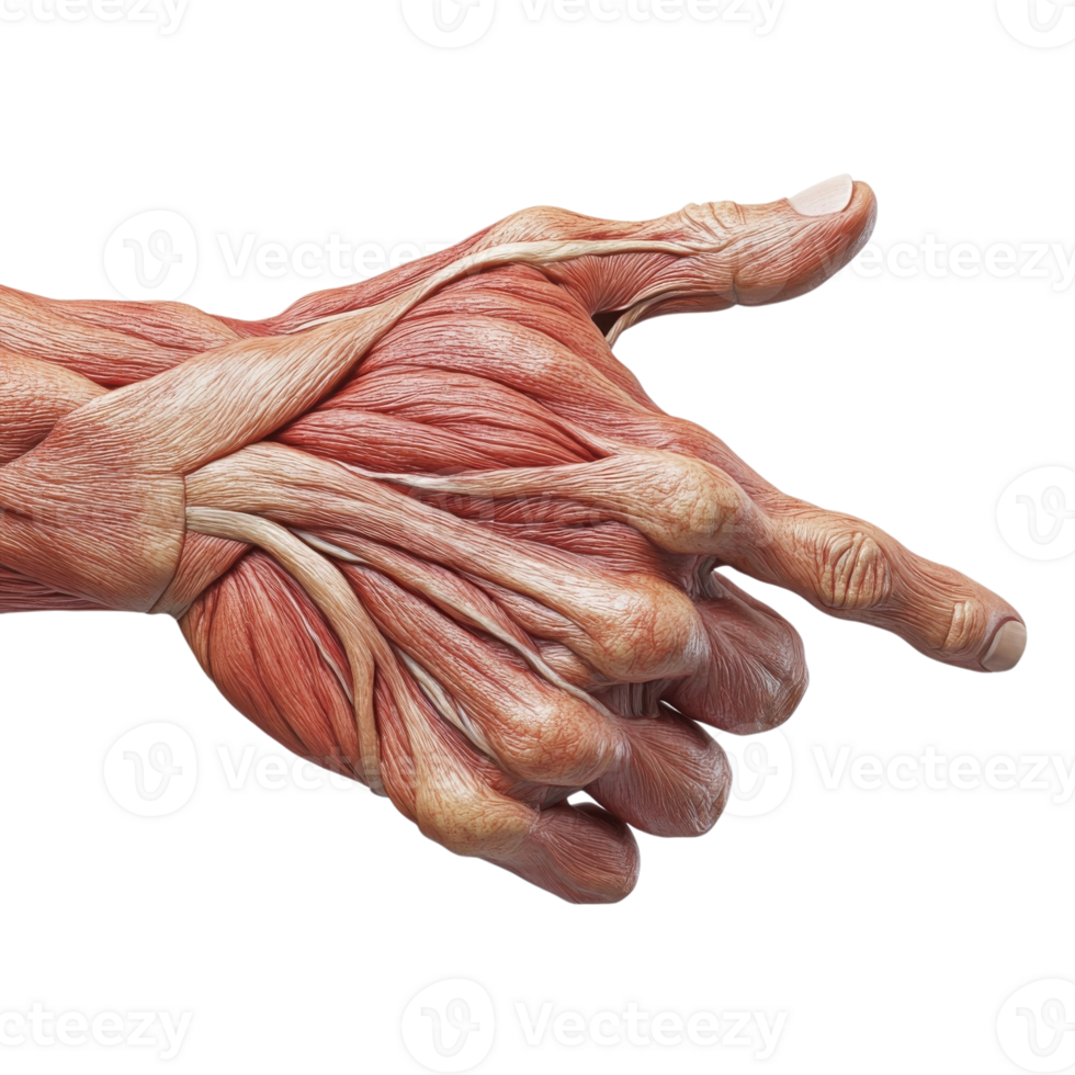 Hand Pointing Intricate Detail on transparent background. png