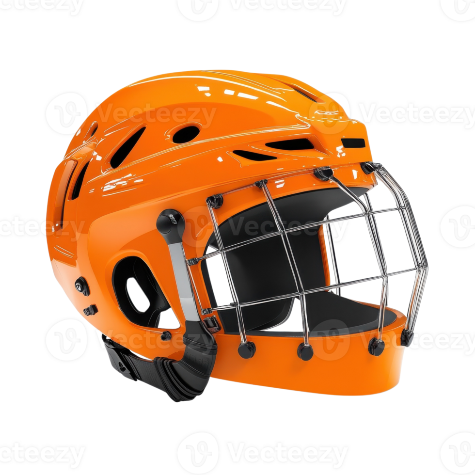 Hockey Helmet Safety and Speed on transparent background. png