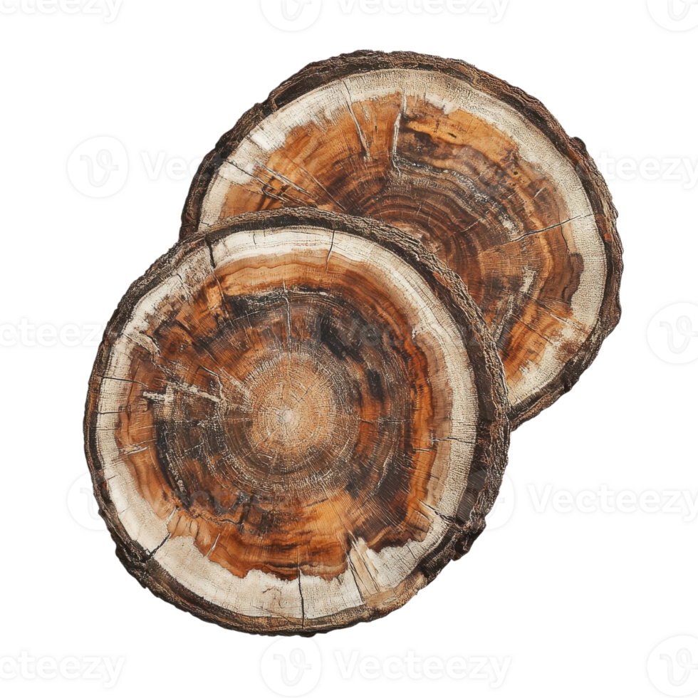 Wooden Log Slice Background Texture on transparent background. png