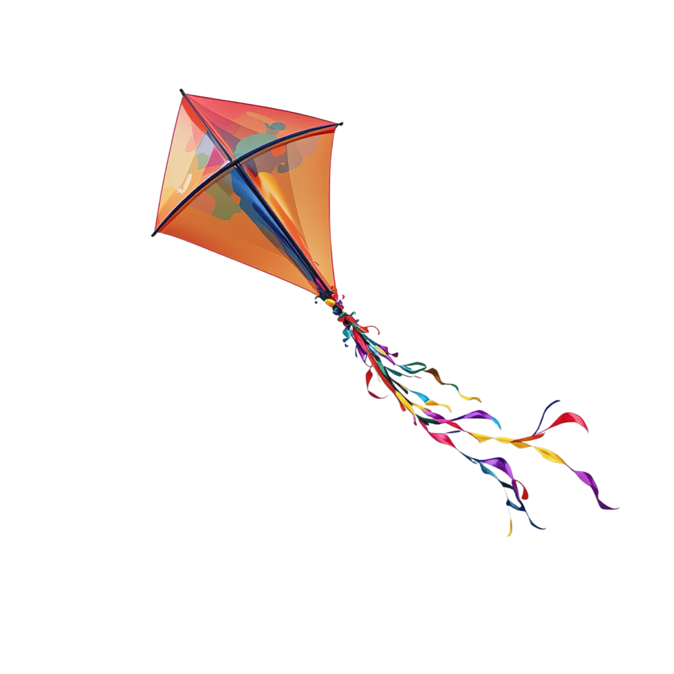 A Colorful Diamond Kite Soaring High In The Sky png