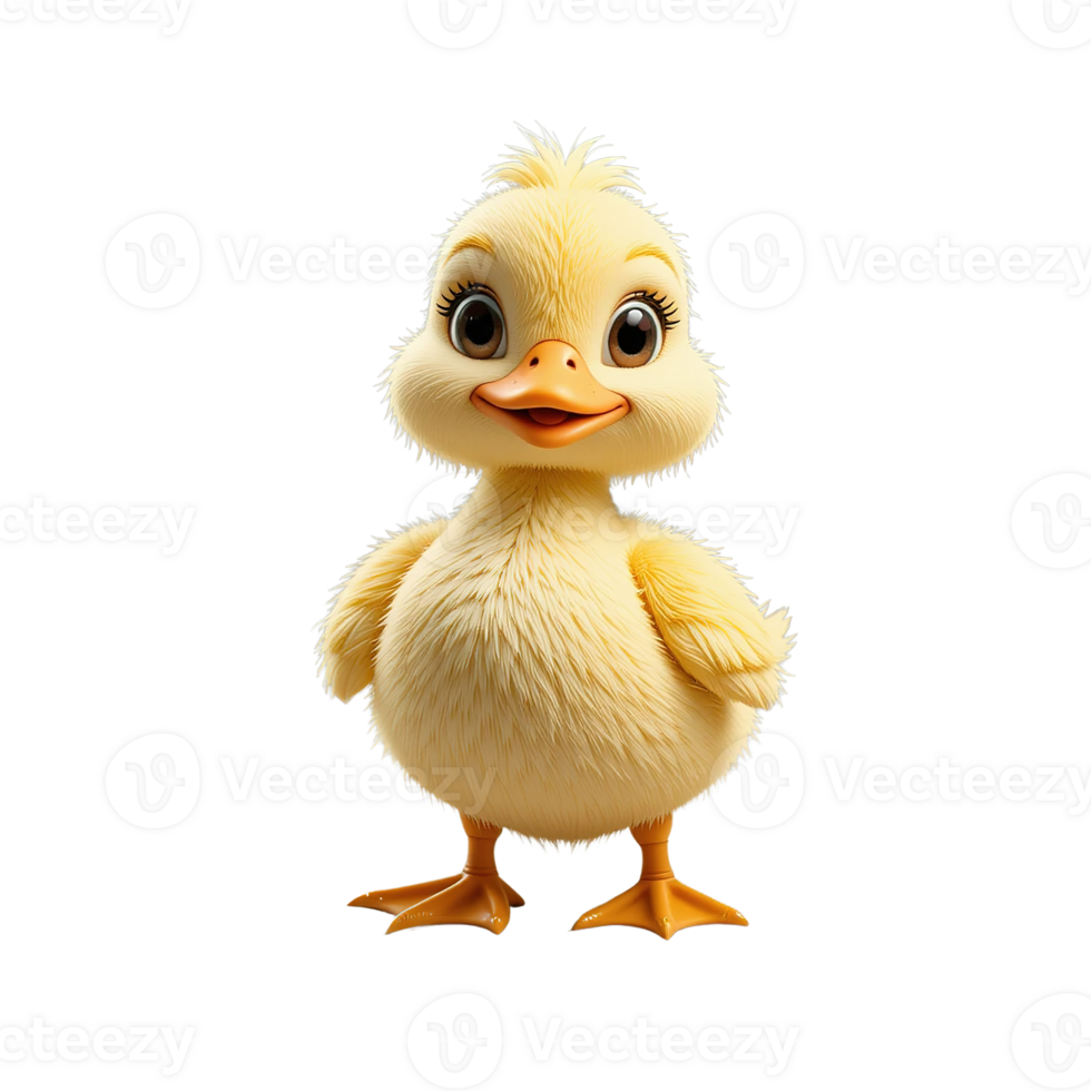 Adorable Yellow Duckling Posing For A Photo png