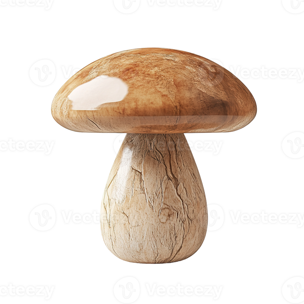 A detailed studio shot featuring a brown mushroom isolated perfectly png