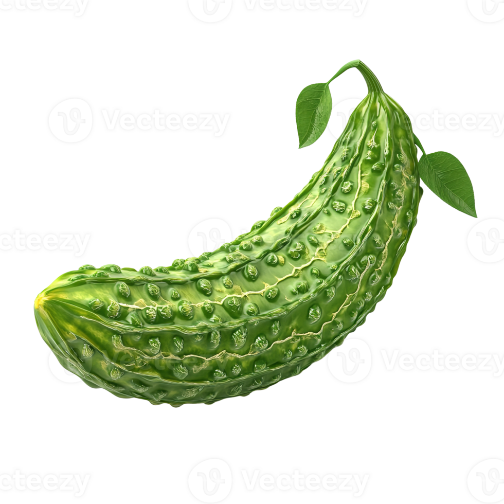 A fresh green cucumber with leaves is featured in the image png