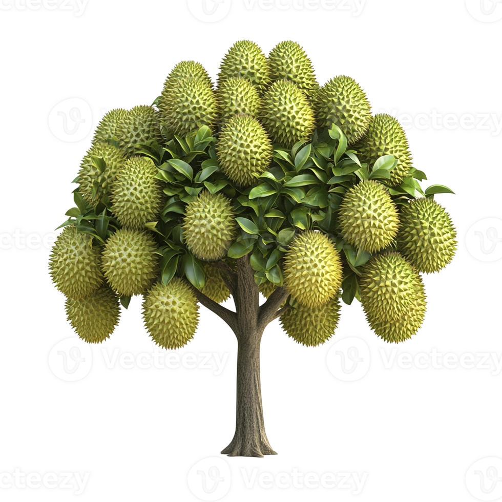 A stylized illustration of a tree laden with exotic fruits png