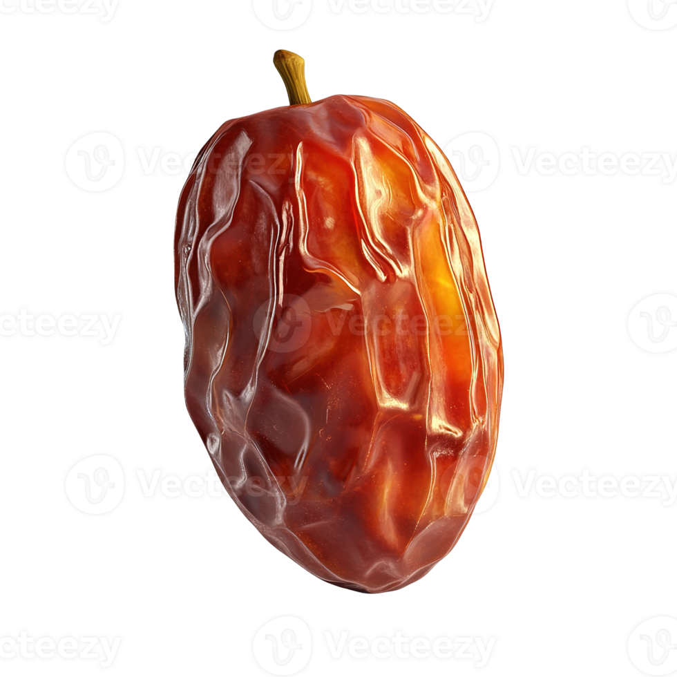 A close up image of a single brown date fruit png