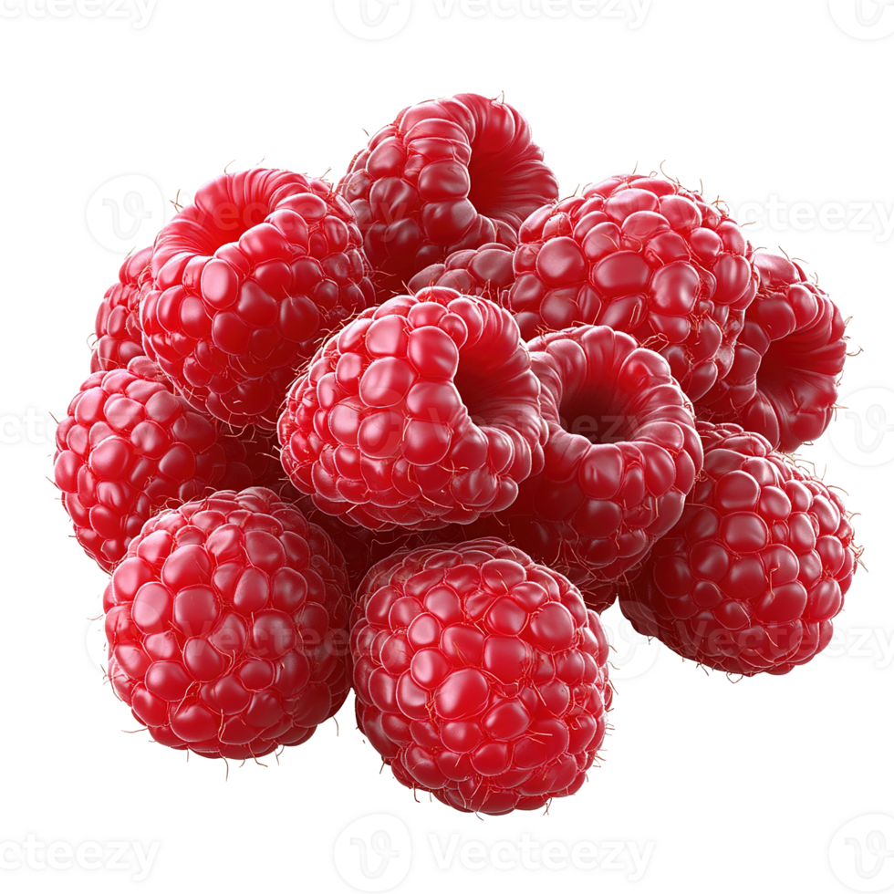 A close up view of a pile of ripe red berries png