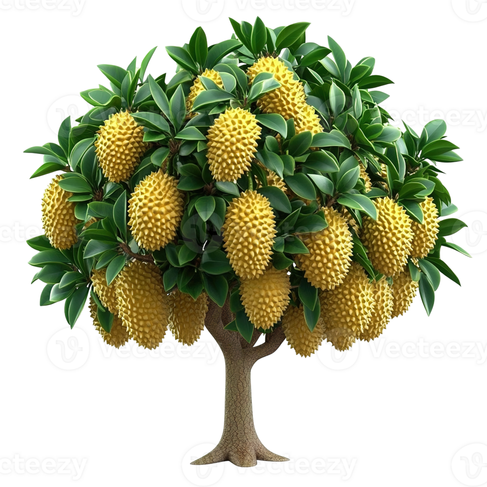 A stylized illustration of a fruit bearing tree with yellow fruits png