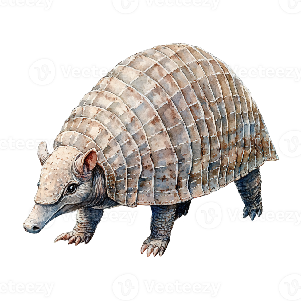 An Armadillo Illustrated With a Protective Armor Plating png