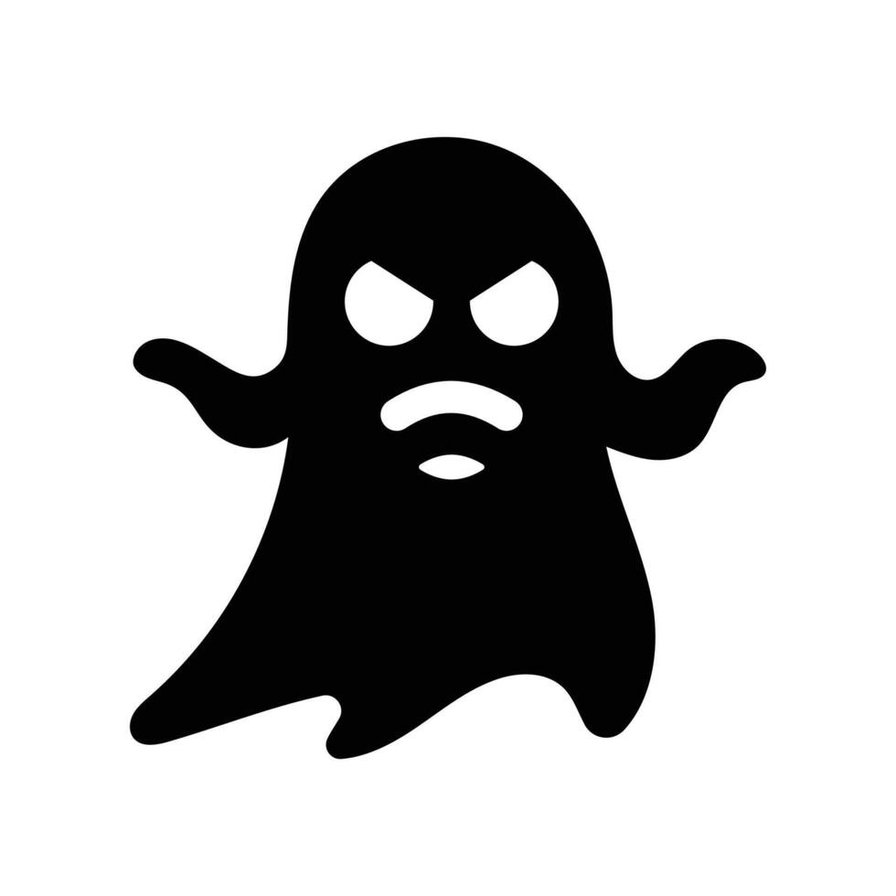 Cute Little Ghost Icon black color vector