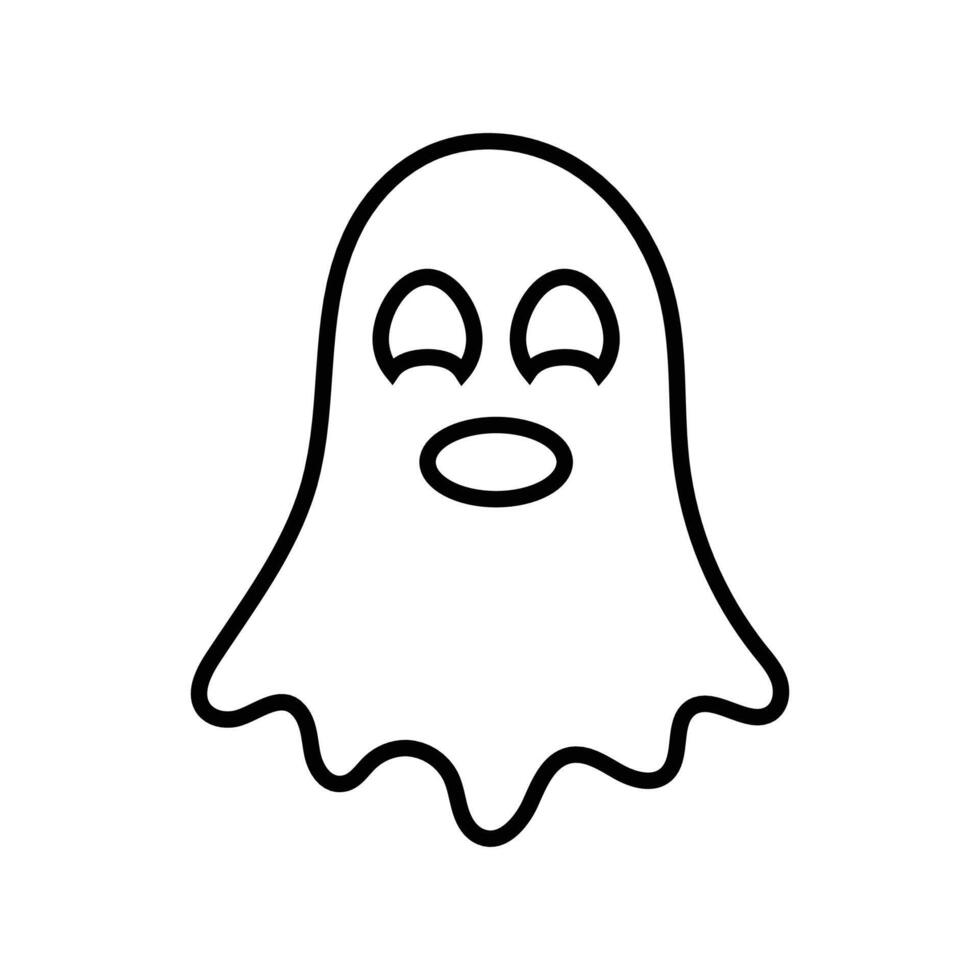halloween ghost minimalistic design vector