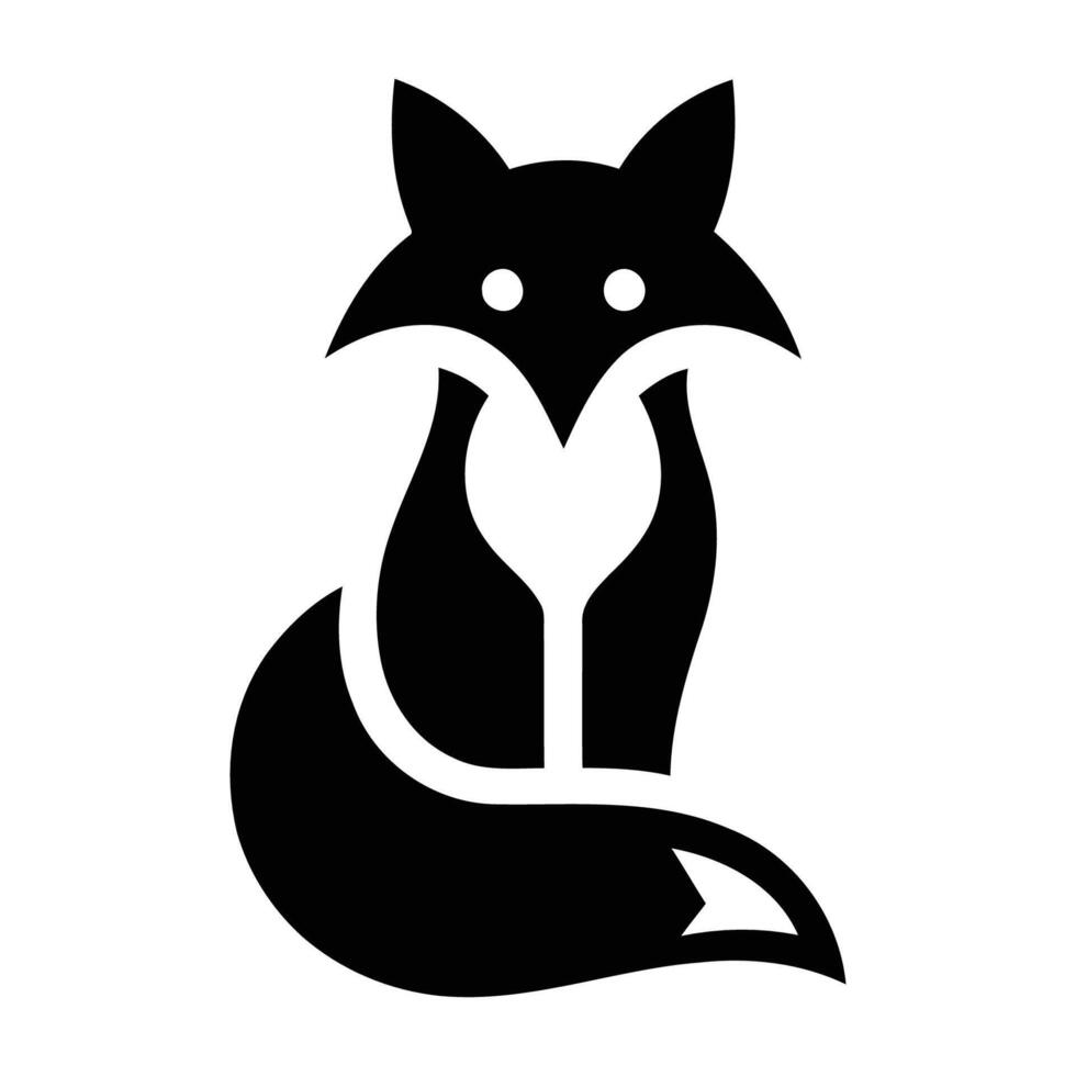 Elegant Fox Silhouette Logo vector