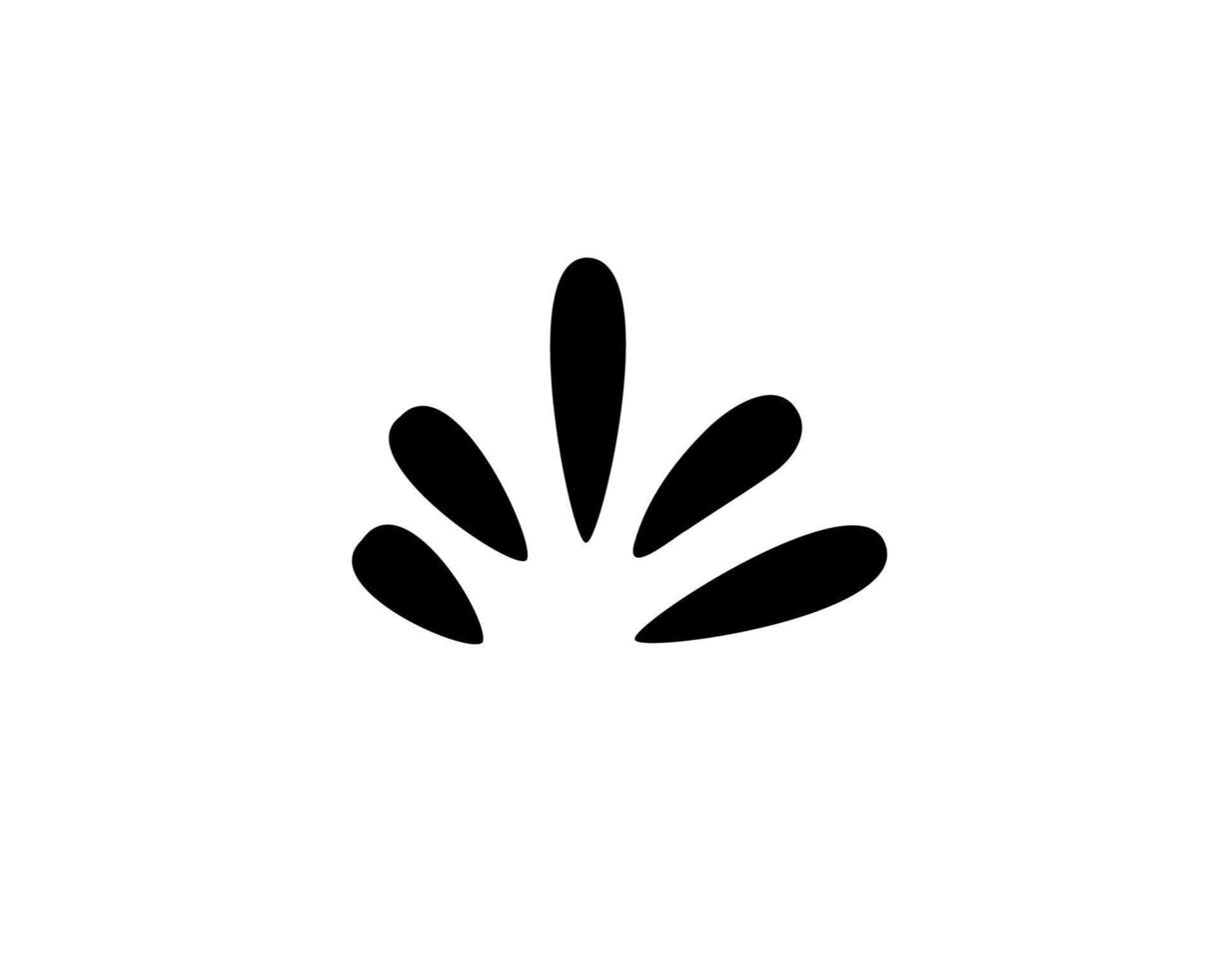 Abstract minimal icon with simple black shapes on plain white background vector