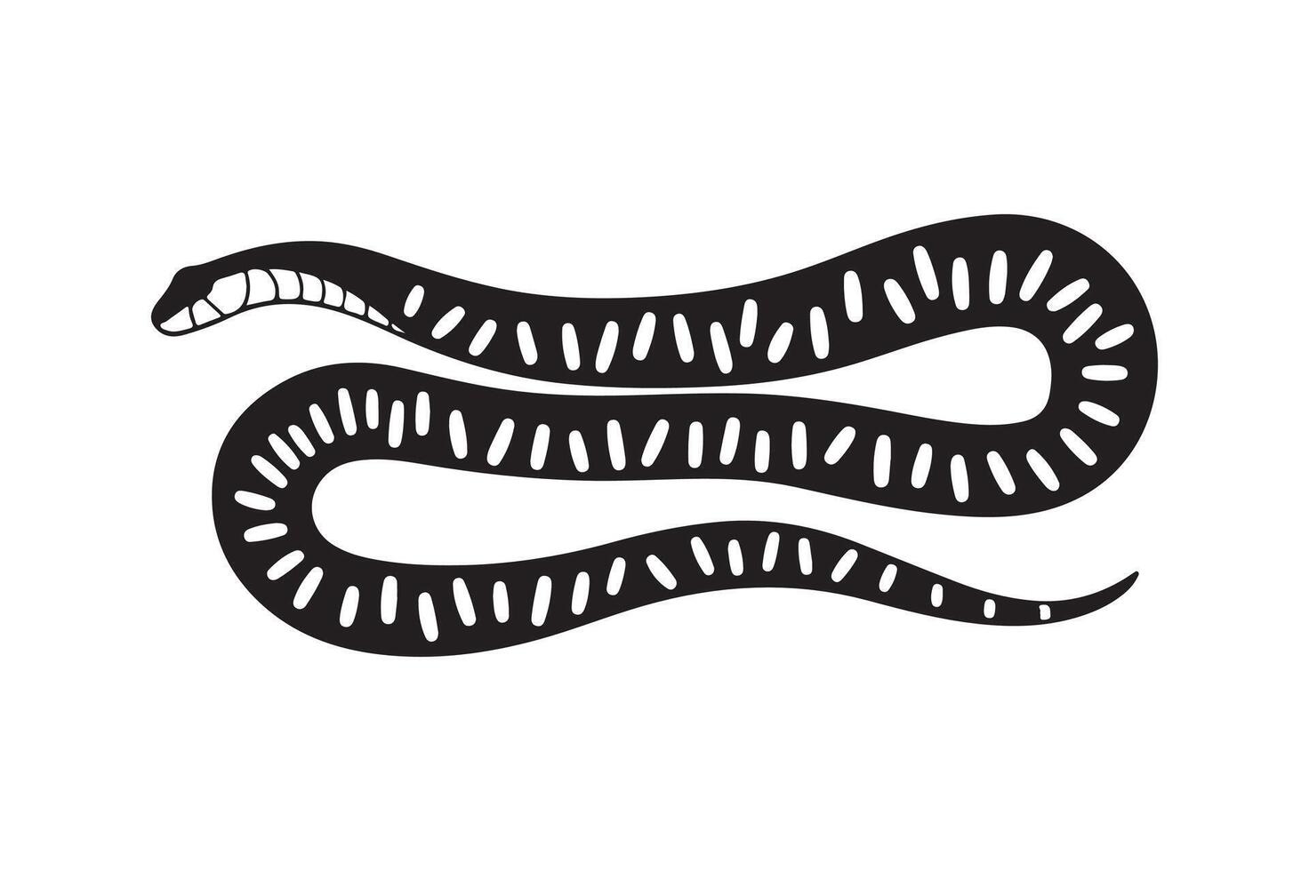 Elegant Snake Silhouettes for Logos, Stickers, and Digital Print Design vector