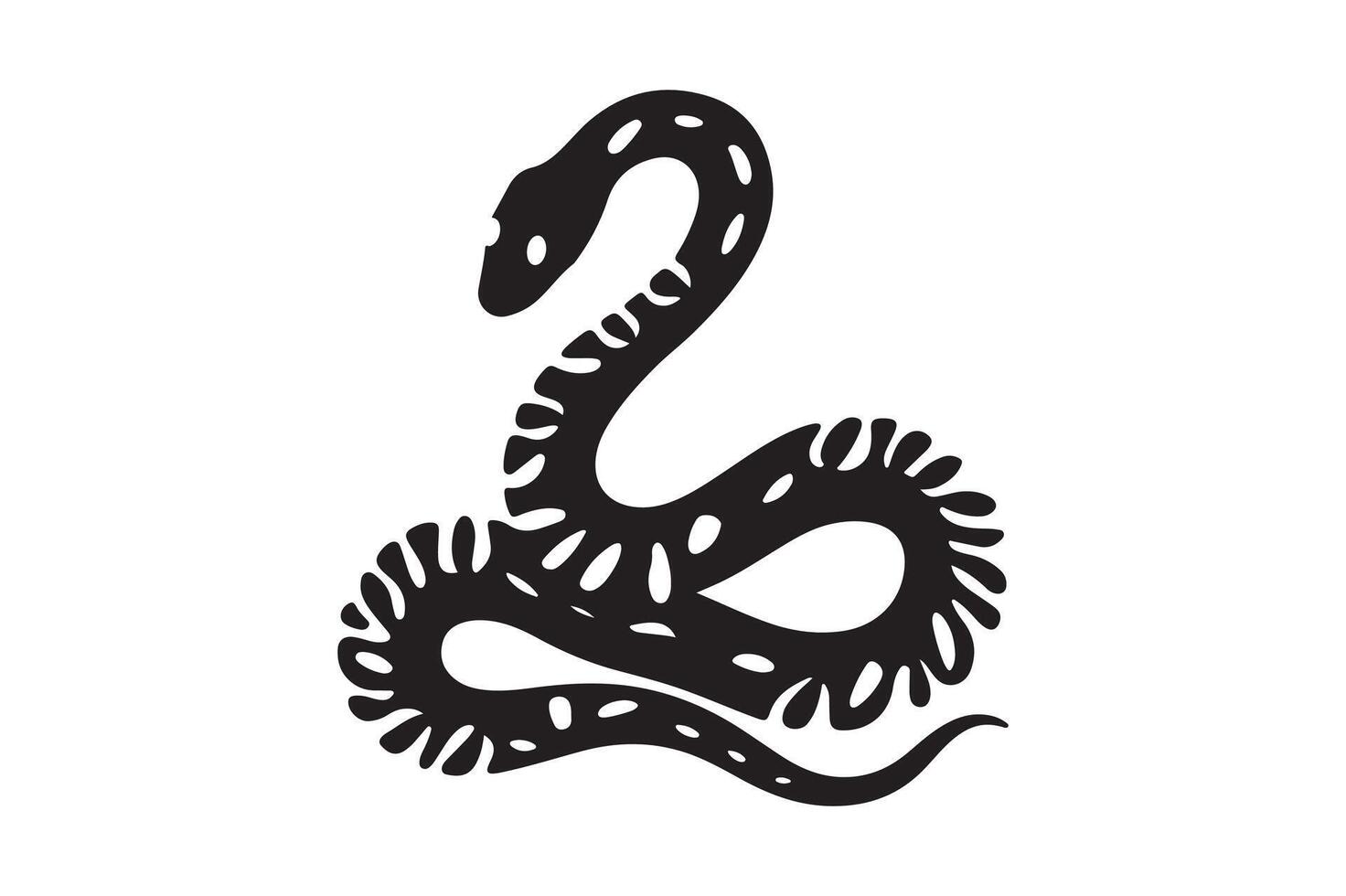 Snake Silhouettes for Logos, Stickers, and Digital Print Design vector