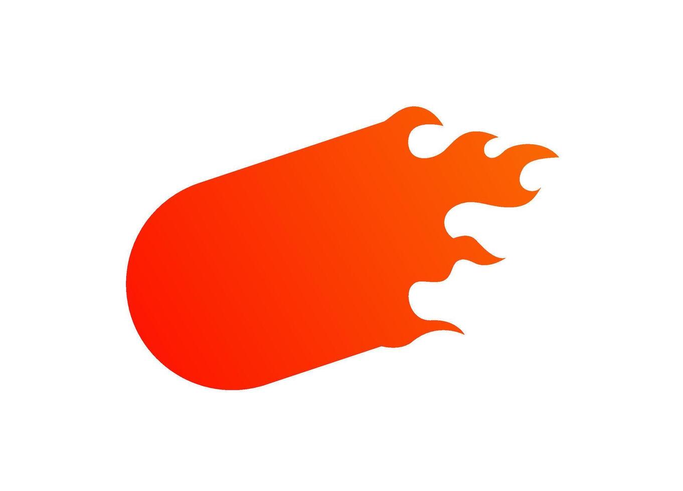 Bright red fire element with bold flames on simple clean white background vector