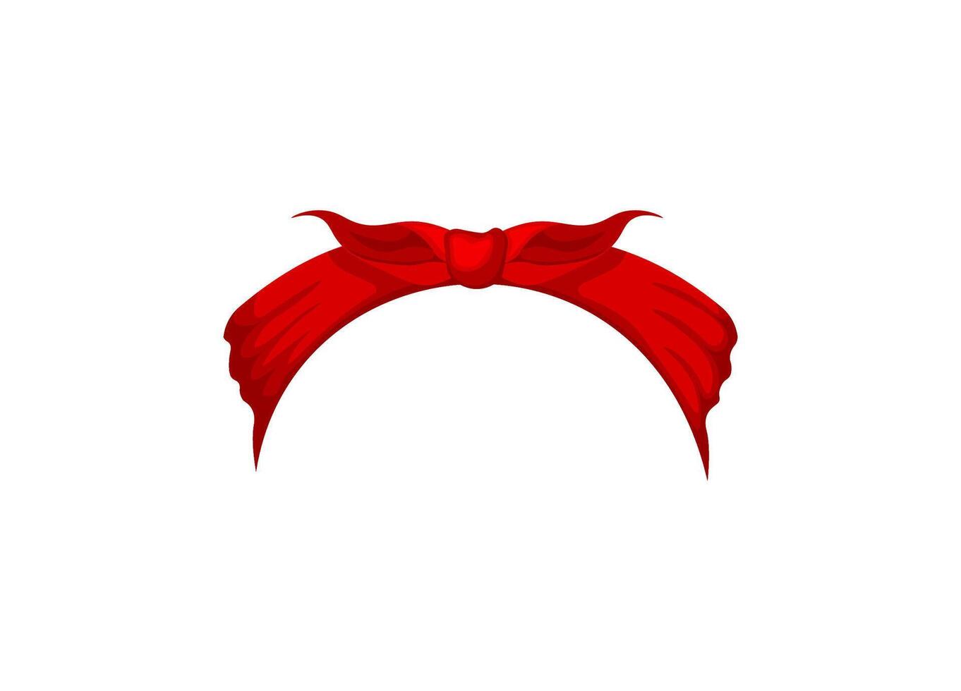 Bright red headband with bow design on white background for fashion and accessories lovers vector