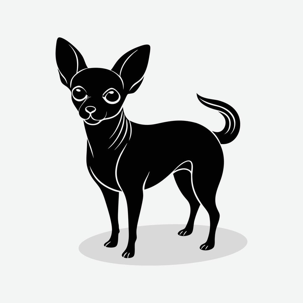 A cute chihuahua dog . vector