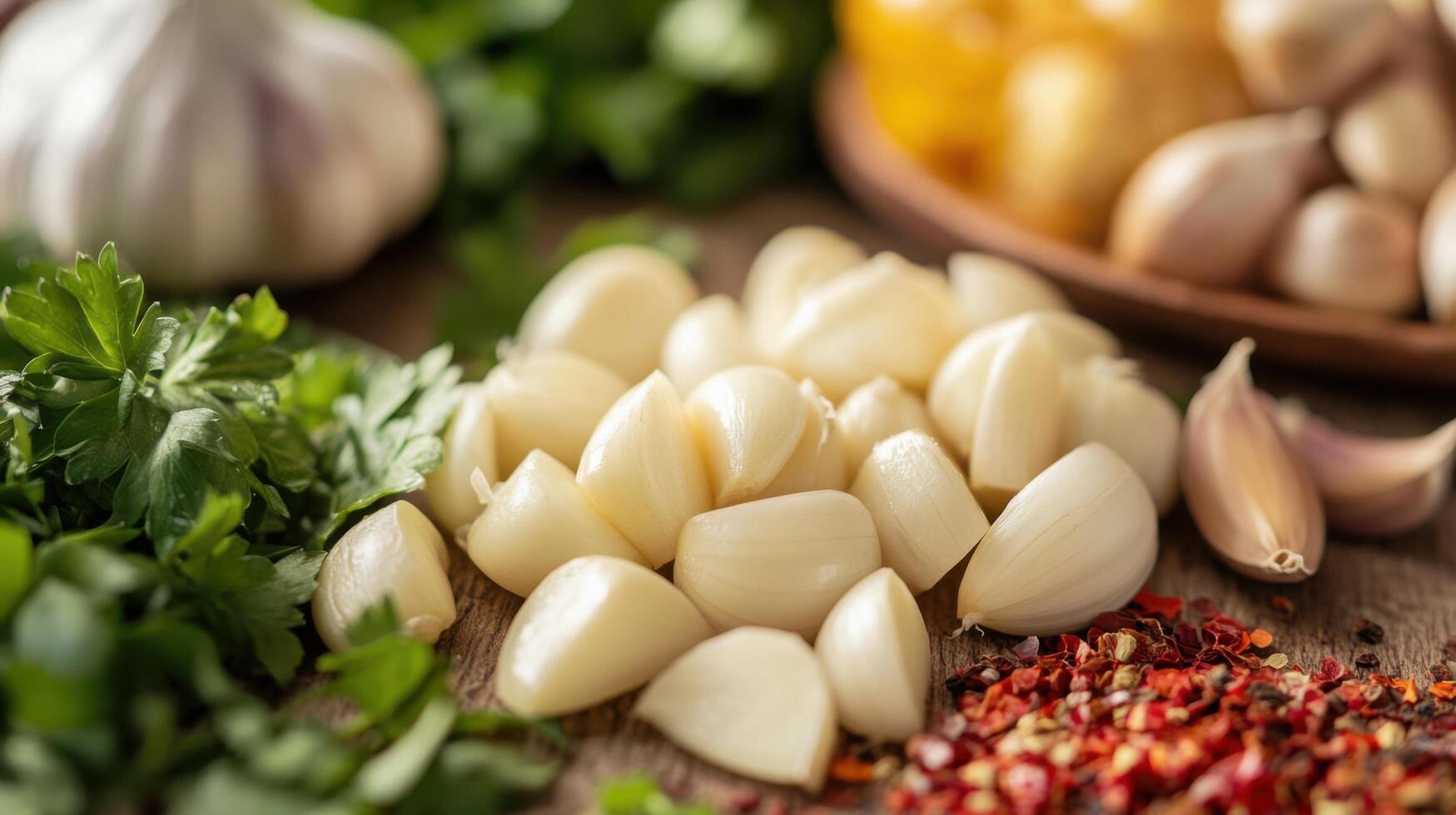 Infusion of Garlic Cloves, Herbs, and Spices photo