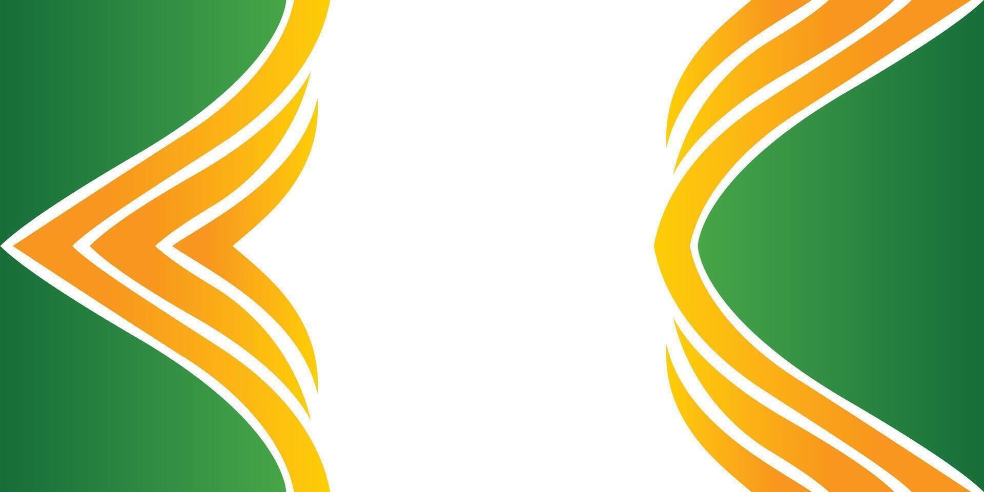 Abstract background with green and yellow lines vector