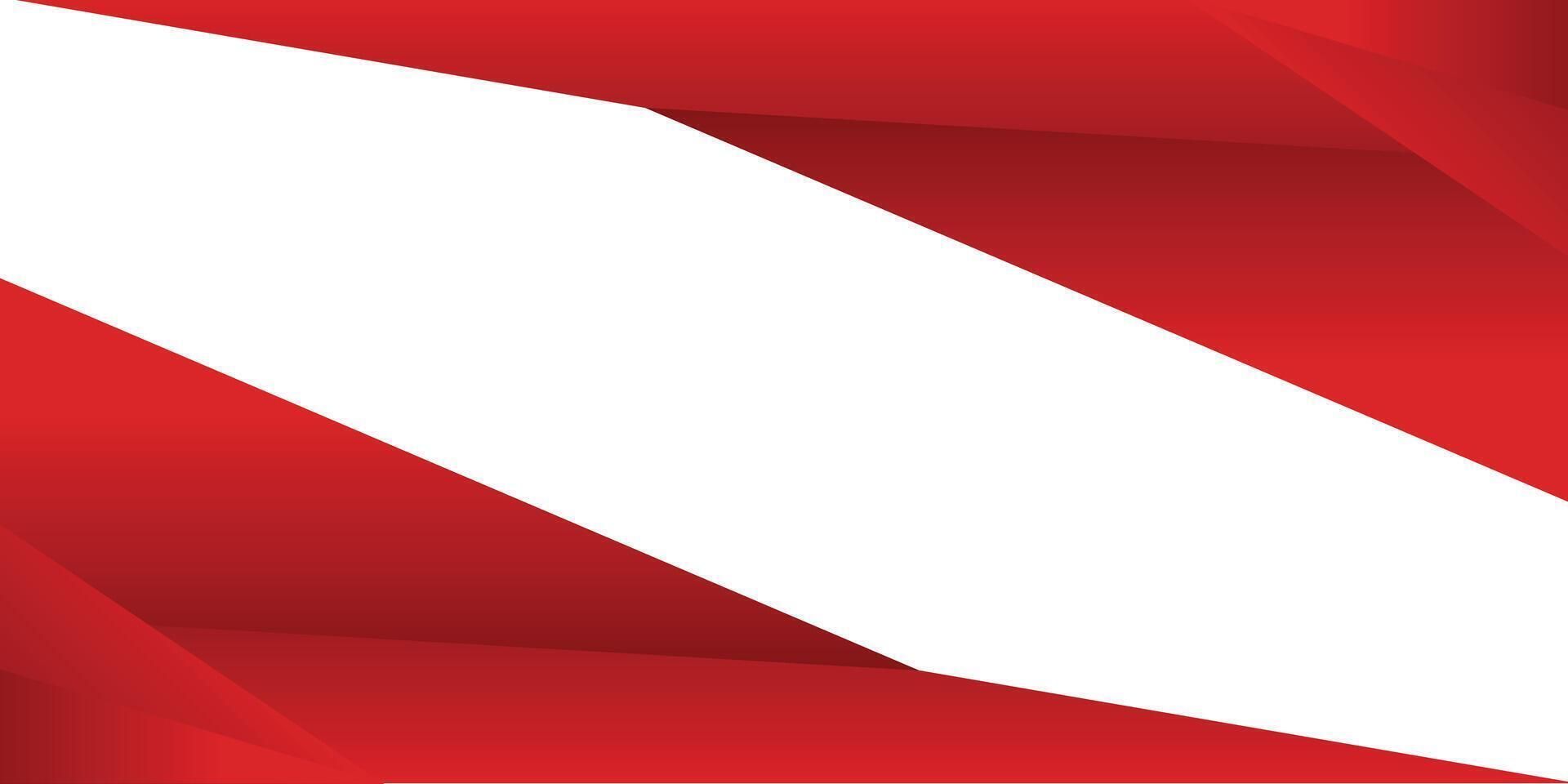 A red and white background with a white stripe vector