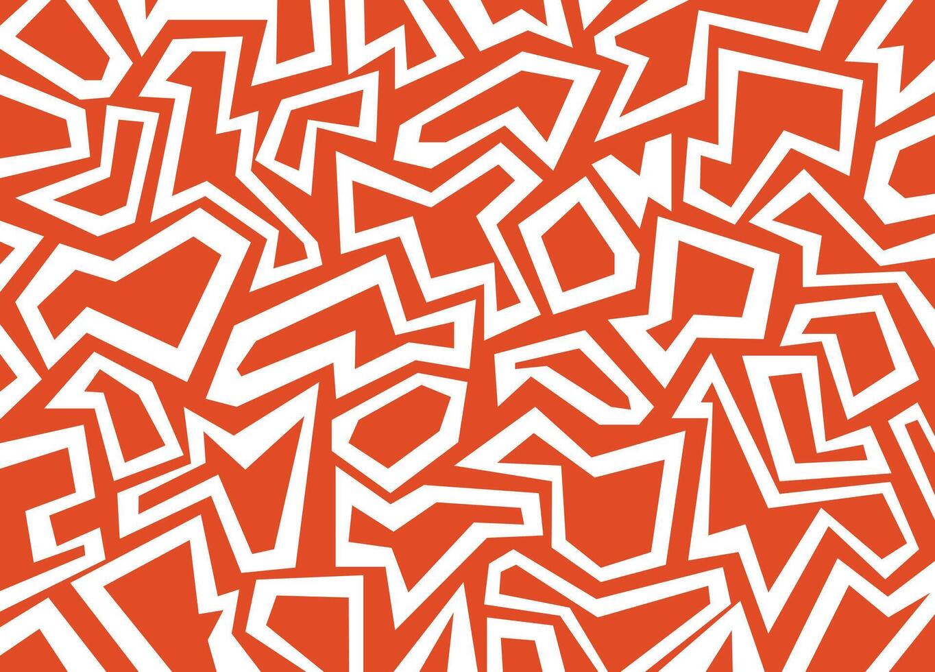 An orange and white abstract pattern with many shapes vector