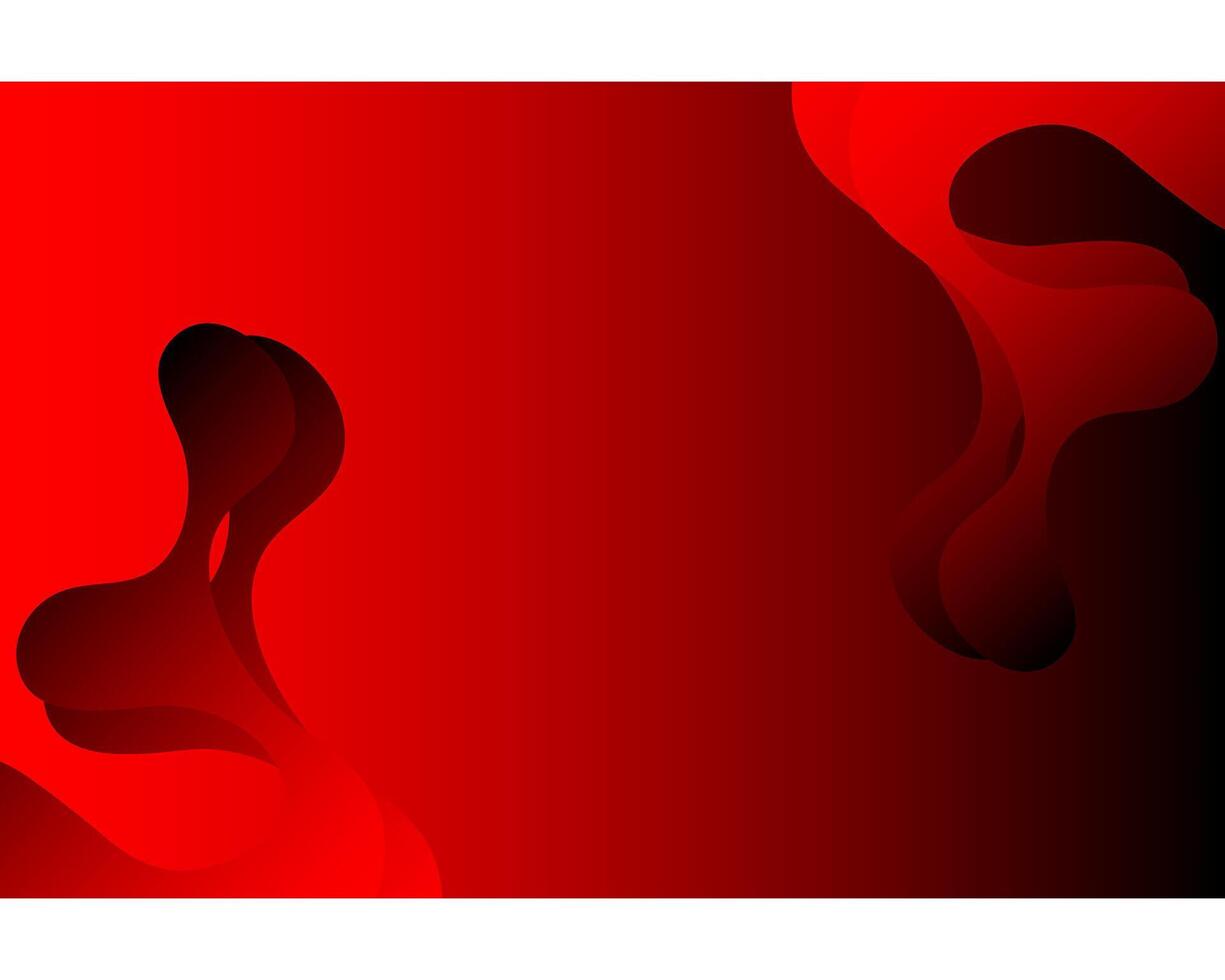 Abstract Red Gradient Background with Fluid Shapes vector