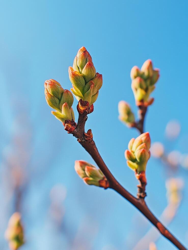 Budding Branches in Early Spring photo