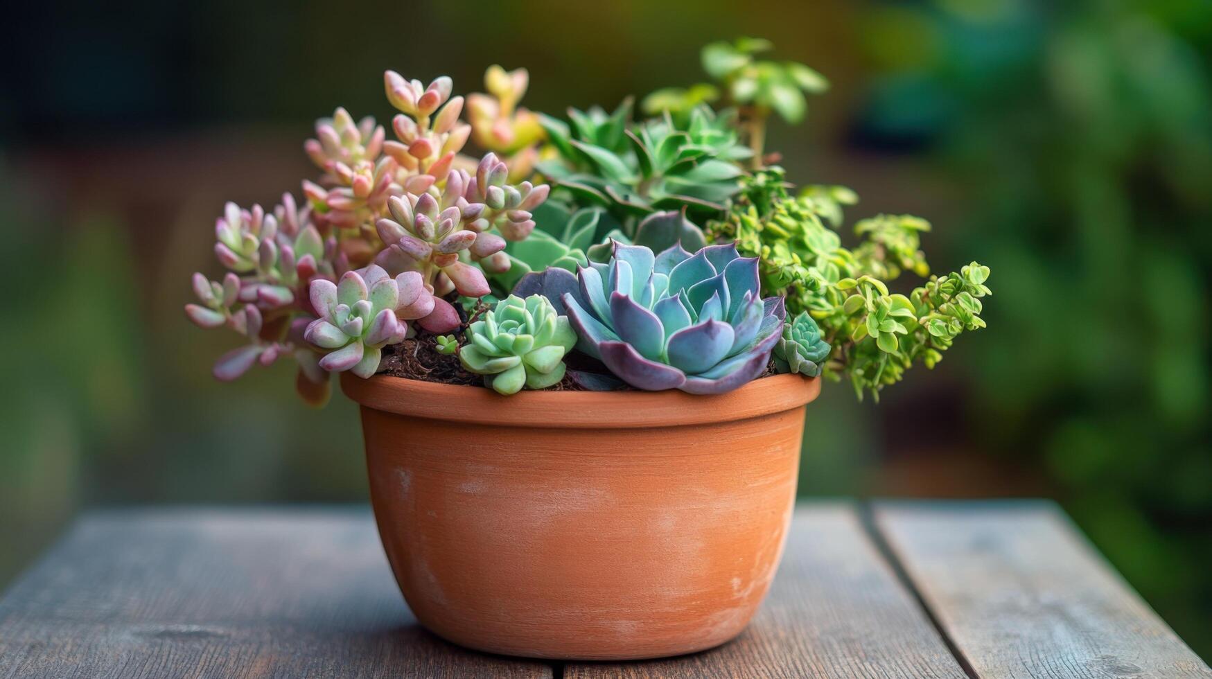 Arid Plant Composition in Pottery photo