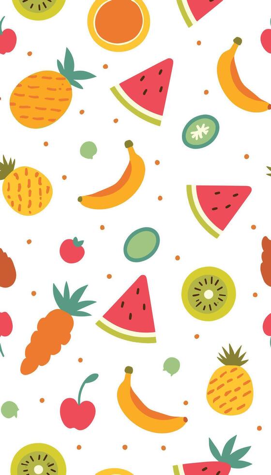 Fruit seamless pattern vector