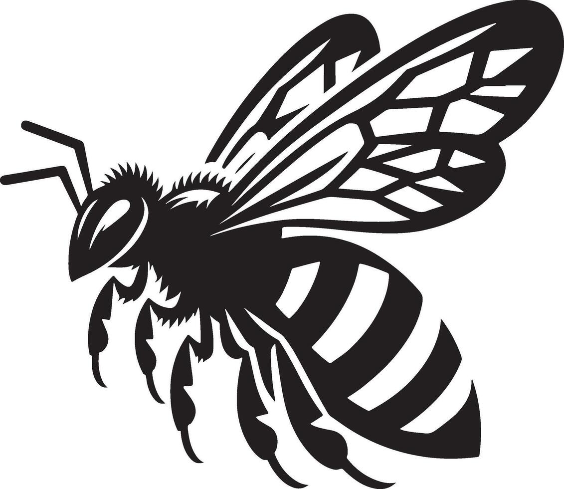 Flying Bee Illustration EPS 10 vector