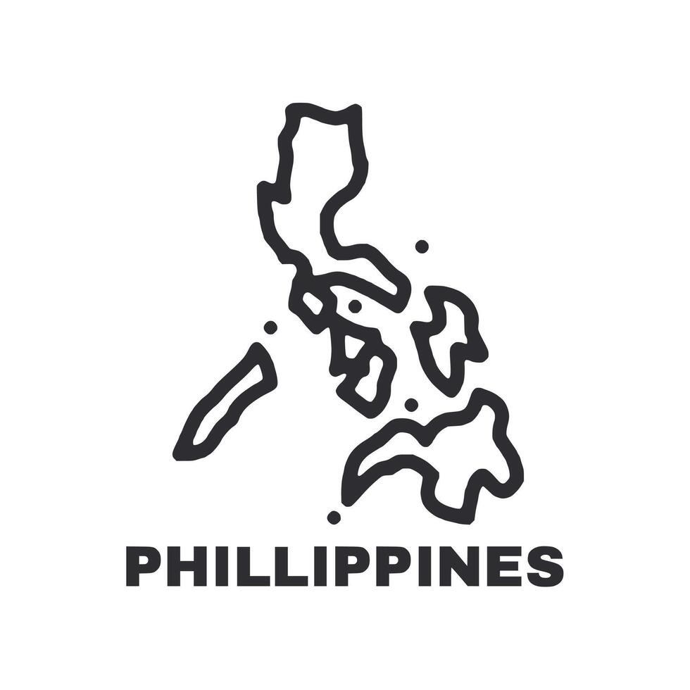 A map of the Philippines vector