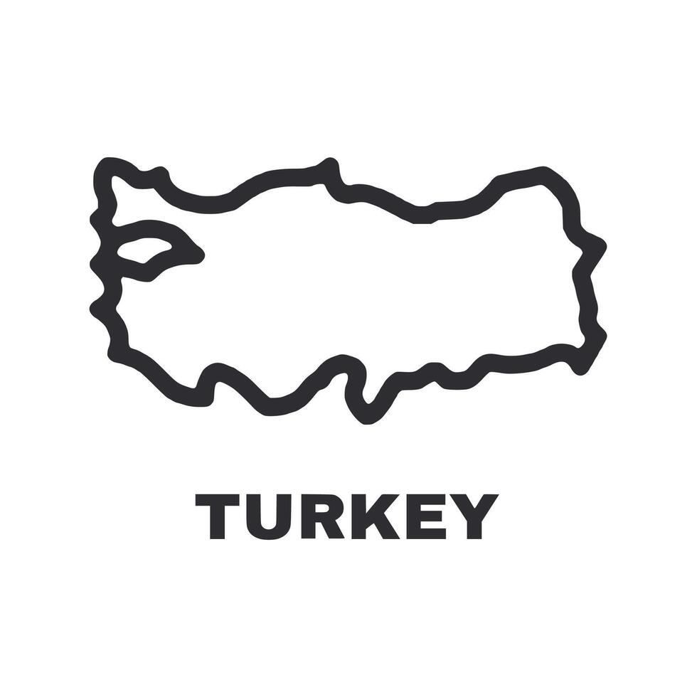 Turkey is a country in the middle of the map vector