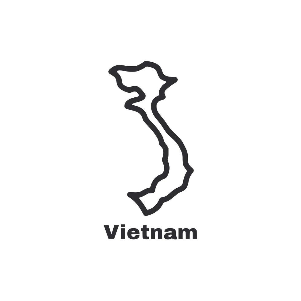 A map of Vietnam is shown in black and white vector
