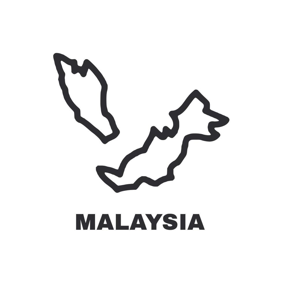 A map of Malaysia vector