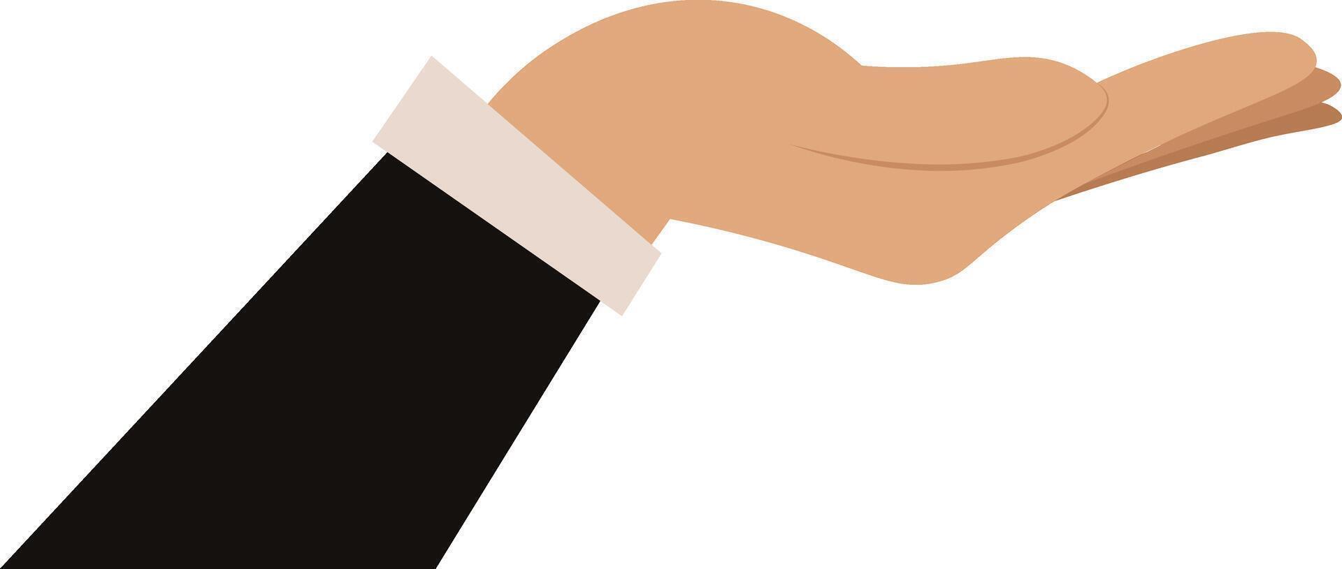 Illustration of an Offering Hand vector