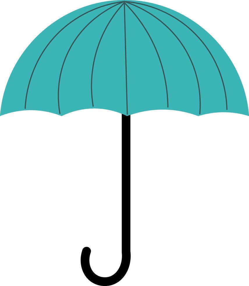 Graphic of a Teal Umbrella vector