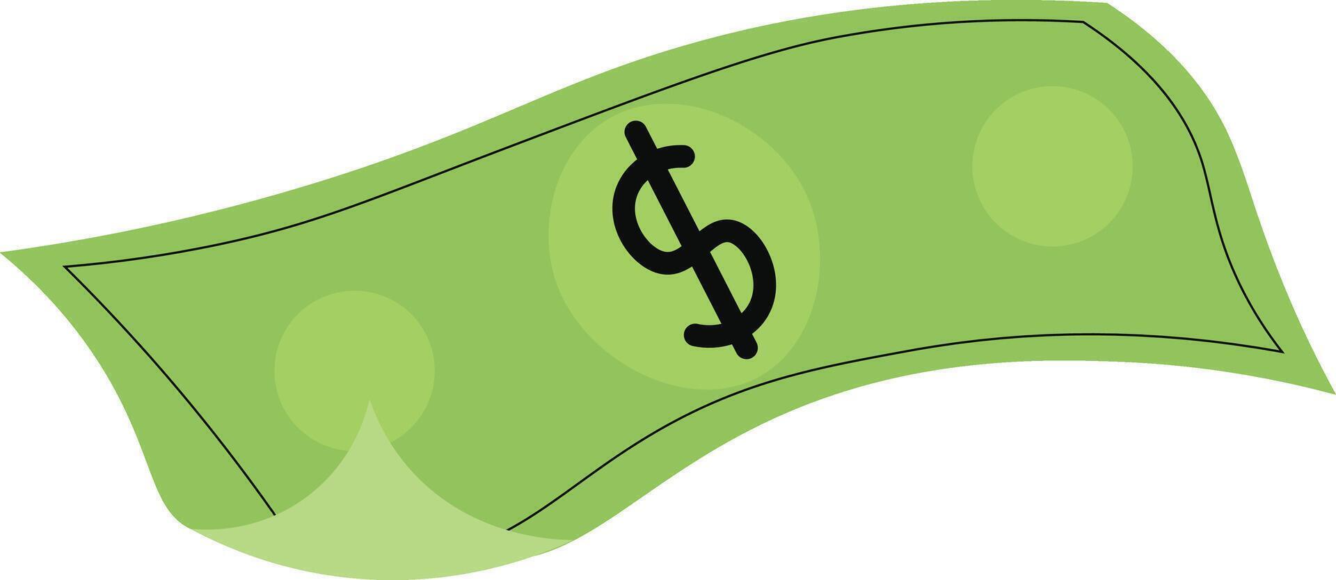 Dollar Bill Simple Cute vector