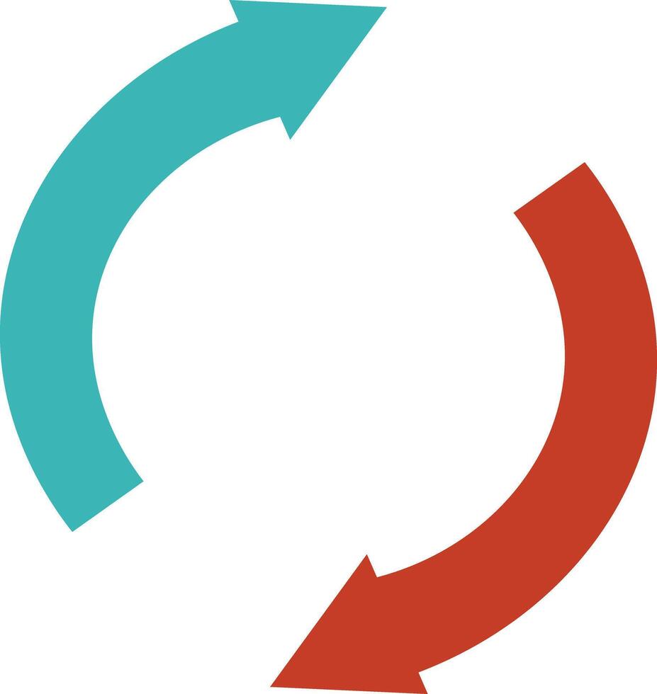 Circular Arrows Symbol for Exchange or Refresh vector