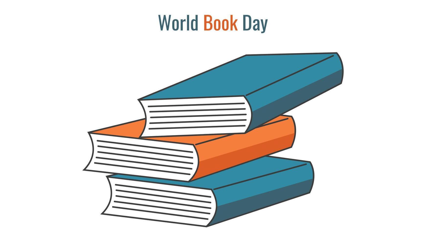 International Book Day literacy day Read education. Design of promotional materials for website social networks and blog. illustration. vector