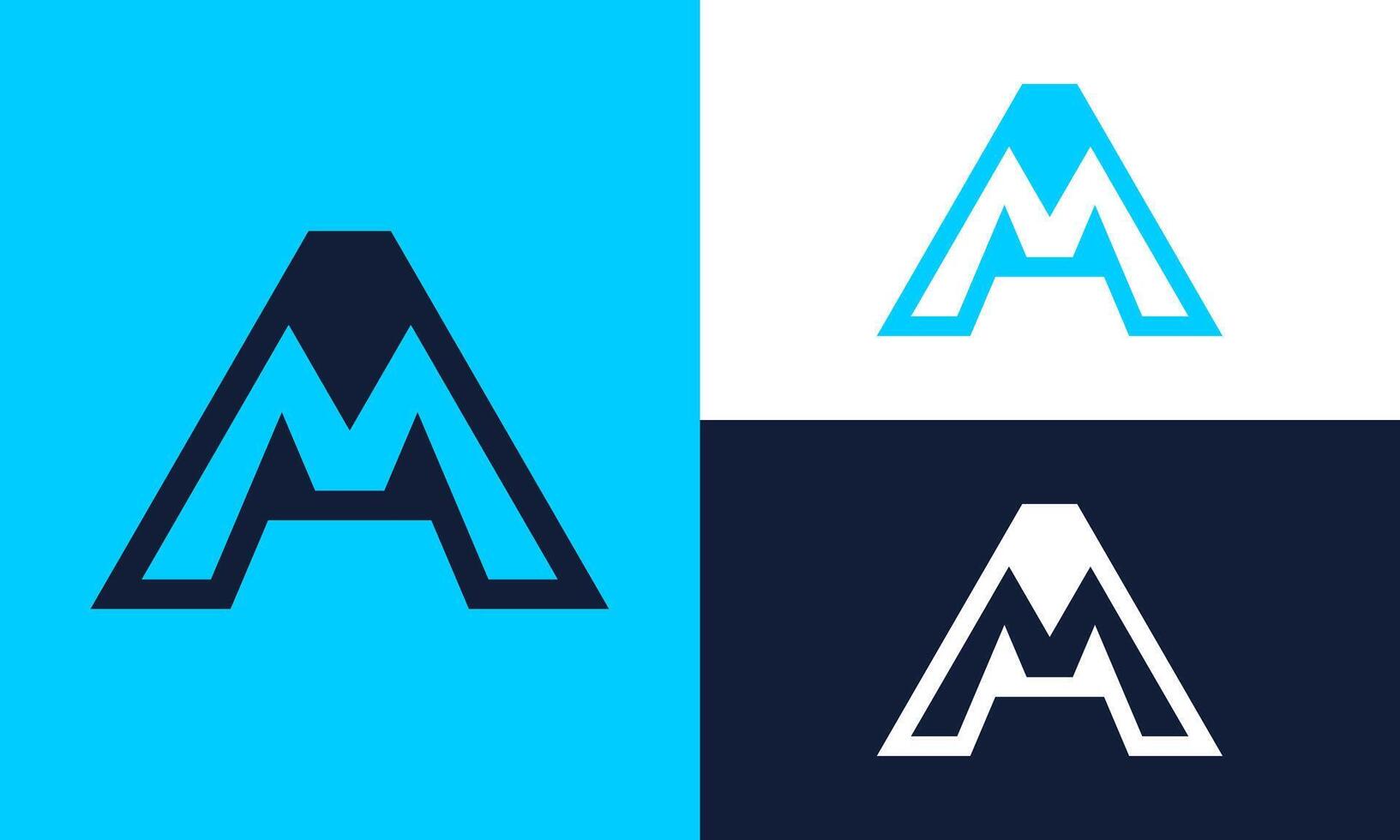 AM or MA letter logo. vector