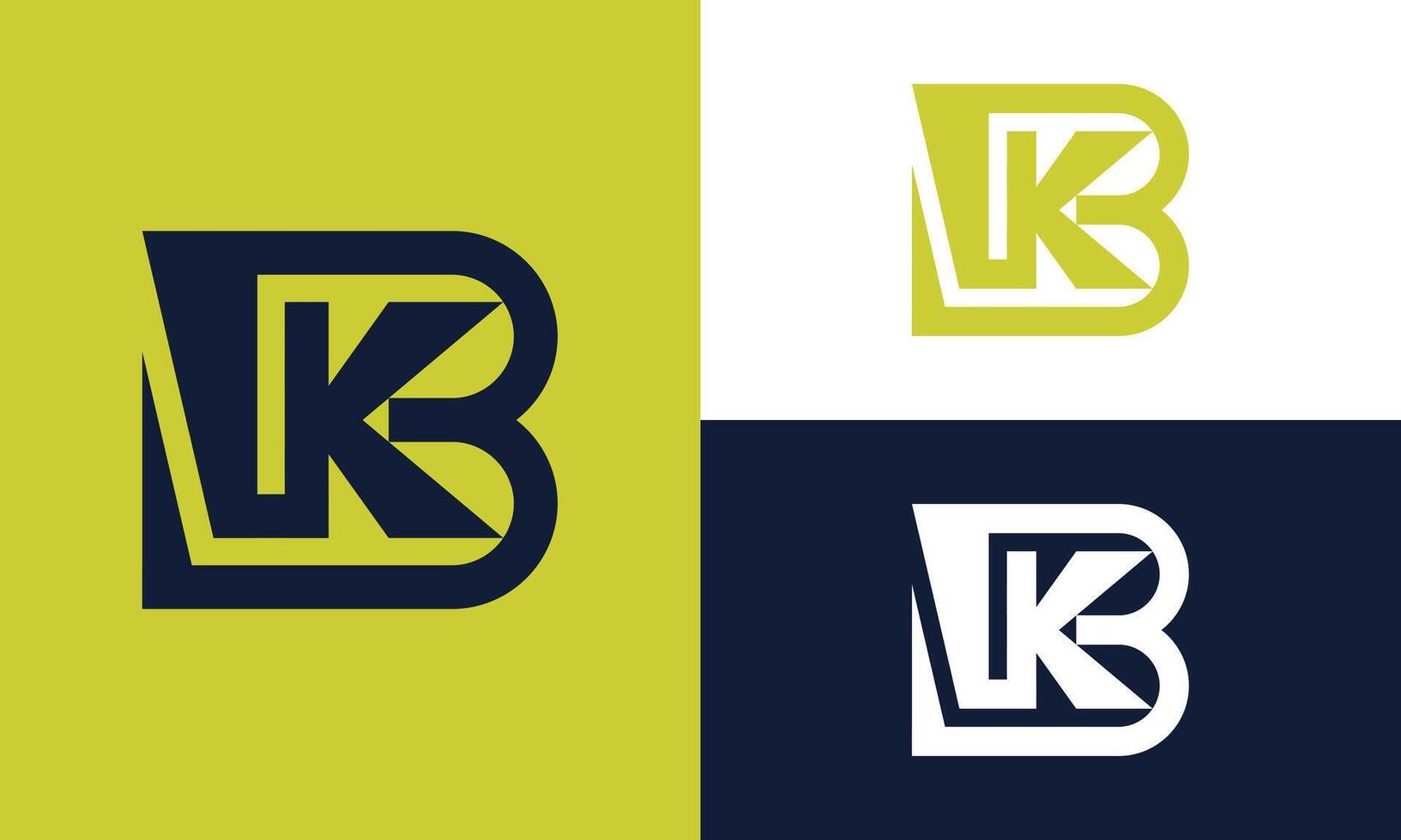 KB initial letter design. vector