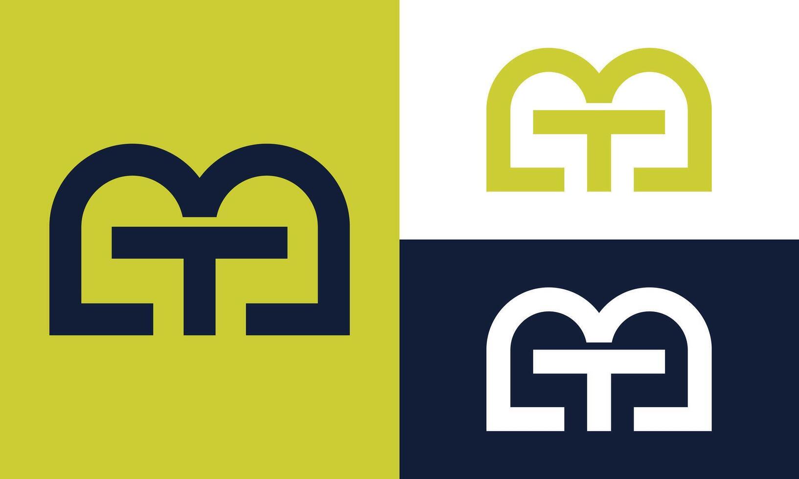 Simple MT logo vector