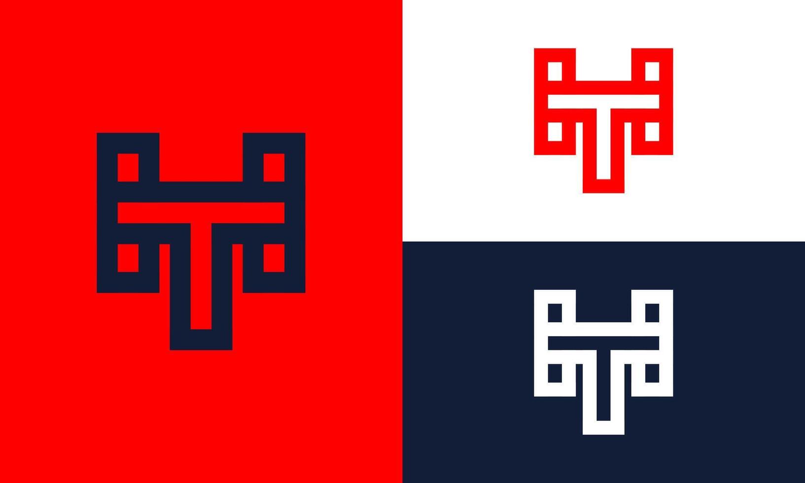 HT or TH logo text. vector