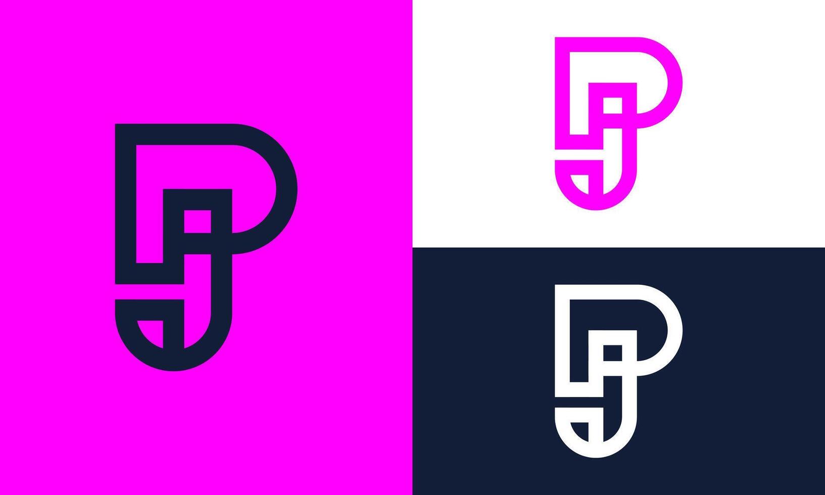 JP or PJ logo graphic. vector