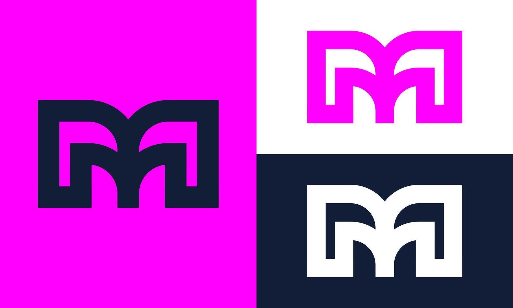 M logo text. vector