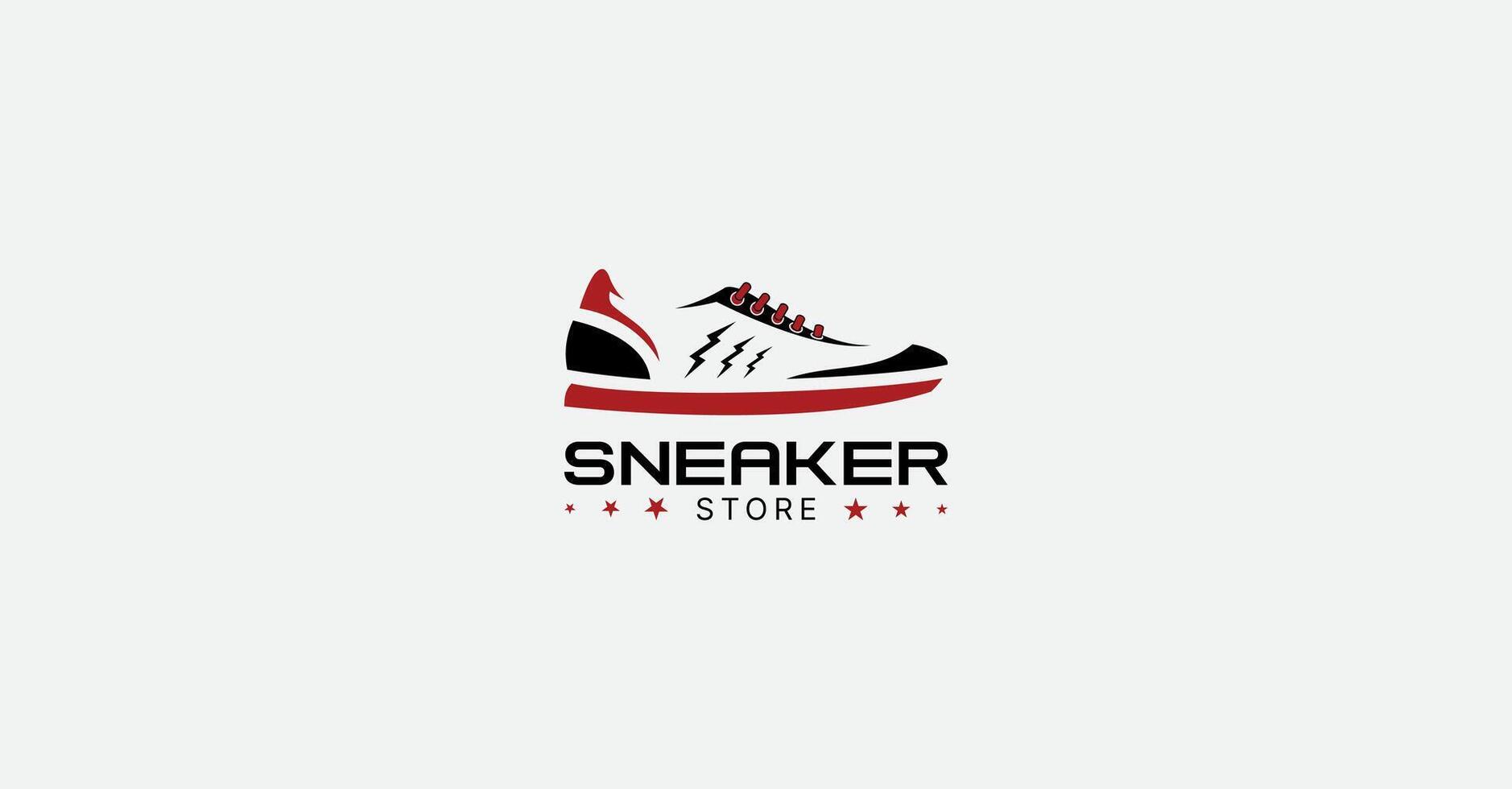 Sneaker shoes logo vector