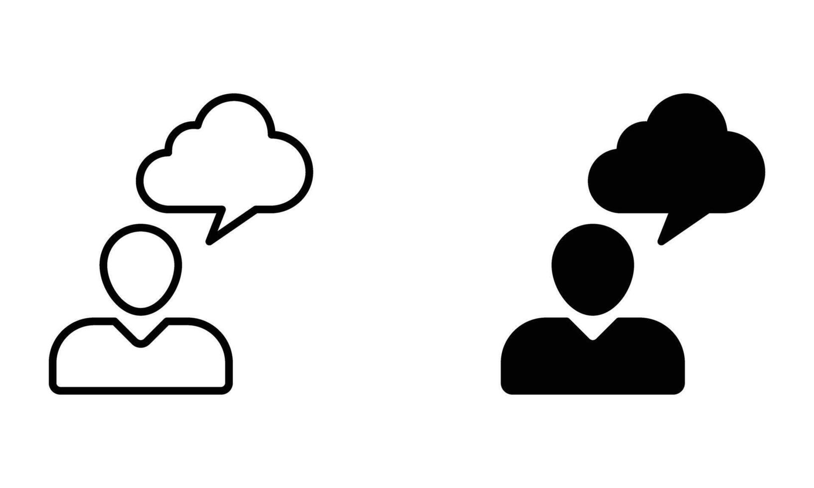 person with chat bubble icon vector