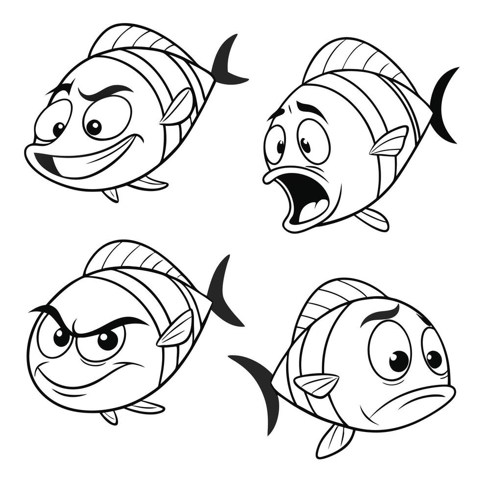 Graceful Fish Line Art Minimalist Illustration vector
